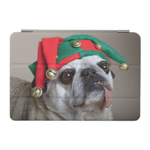 Funny looking pug with tongue hanging out iPad mini cover
