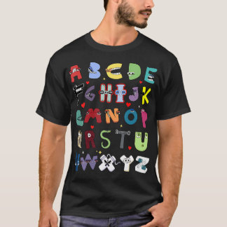 Funny Lore Alphabet A To Z Hi Letter For Kids Boys T-Shirt