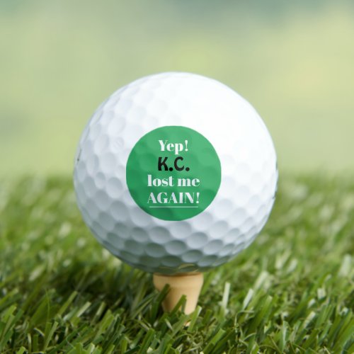 Funny Lost Again Personalized Golf Balls