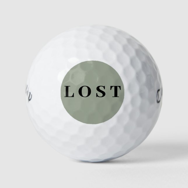 Funny Lost Callaway Humor Golf Balls (Front)