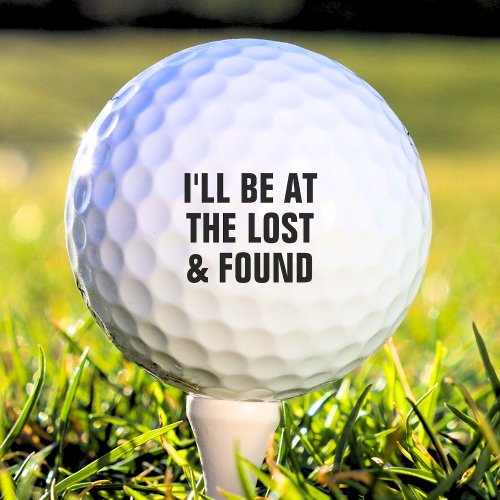 Funny Lost  Found Duffer Golfer Bad Golfing Joke Golf Balls