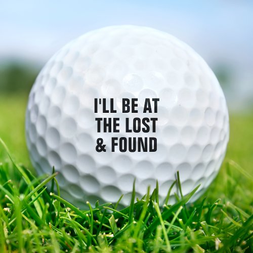 Funny Lost  Found Duffer Golfer Bad Golfing Joke Golf Balls