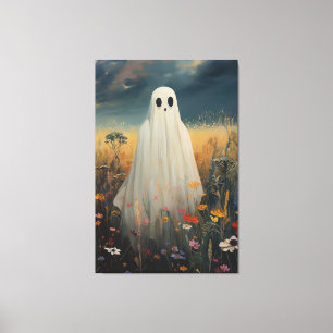 Funny Lost Ghost Canvas Print