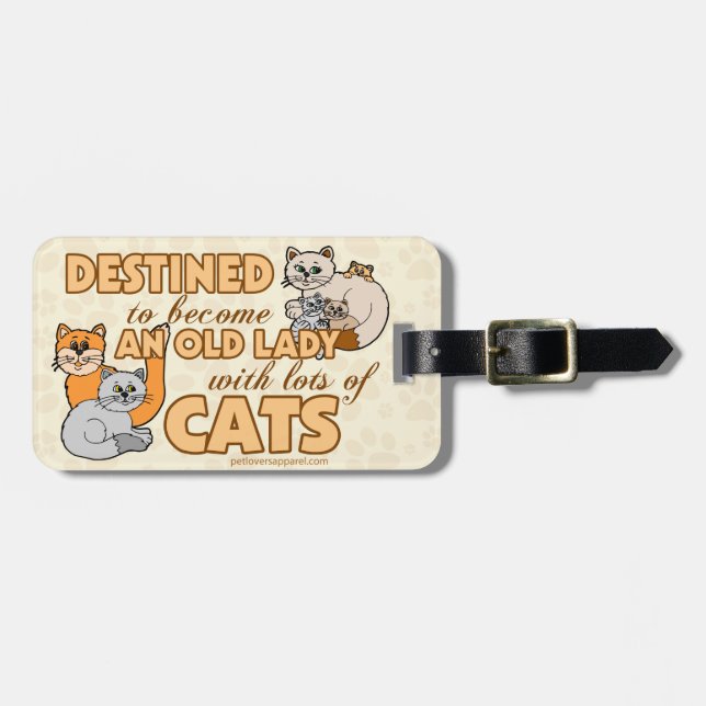 Funny Lots of Cats Design Luggage Tag (Front Horizontal)