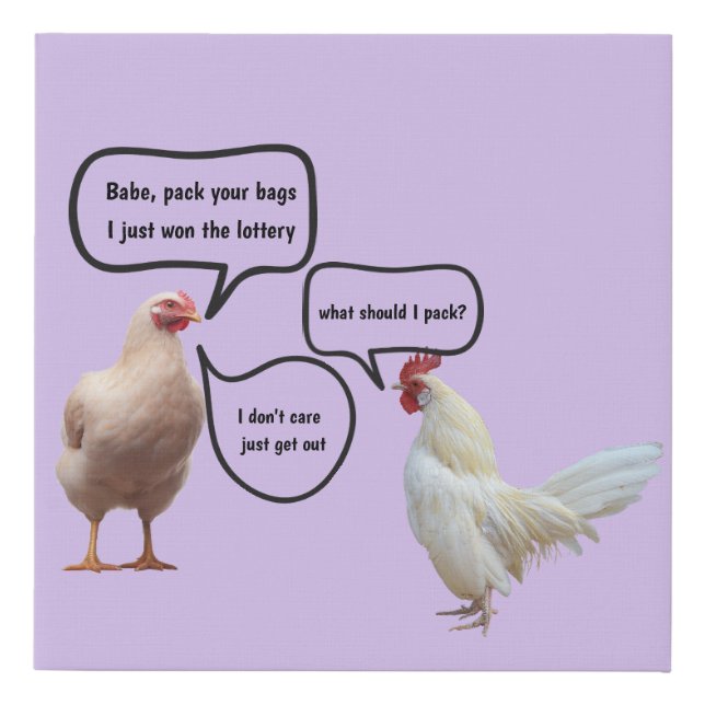 Funny Lottery Faux Canvas Print (Front)