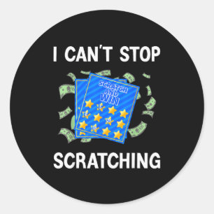 Funny Lottery Ticket Outfit For A Lover Of Lottery Classic Round Sticker