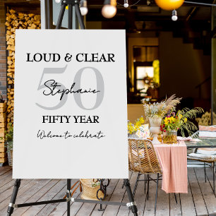 Funny Loud and Clear 50th birthday invitation Foam Board