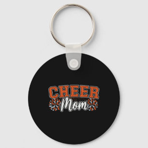 Funny Loud Proud Cheer Mom Mama Cheerleading Orang Keychain