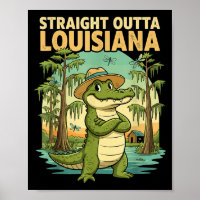 Funny Louisiana Alligator Retro Wildlife Travel Ba