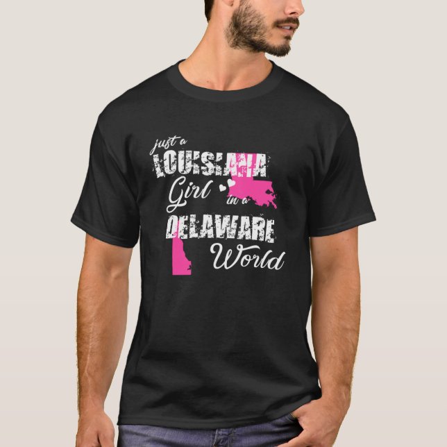 Funny Louisiana Shirts Just a Louisiana girl in a  (Front)