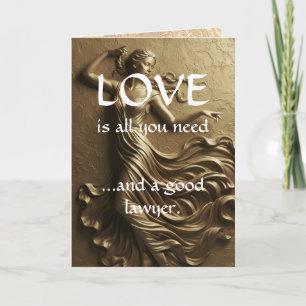 Funny Love & A Good Lawyer Gold Luxury Thank You