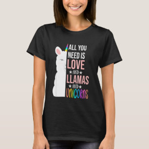 Funny Love All You Need Is Love Llama T-Shirt