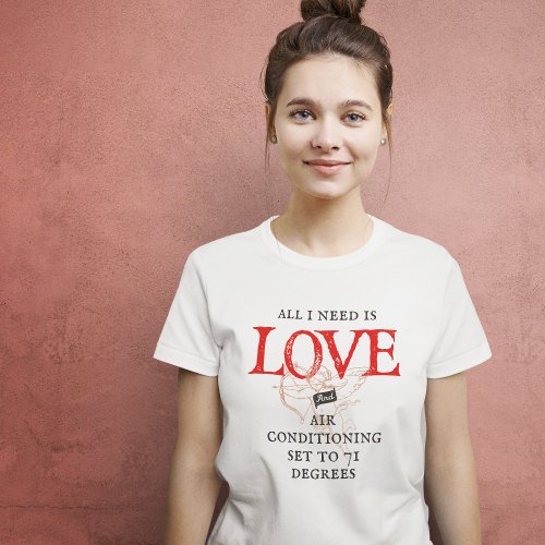 Funny Love and Air Conditioning T_Shirt