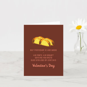 Funny Love and Tacos Valentine's Day Card