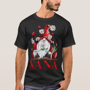 Funny Love Being Called Nana Gnome Valentine Day M T-Shirt
