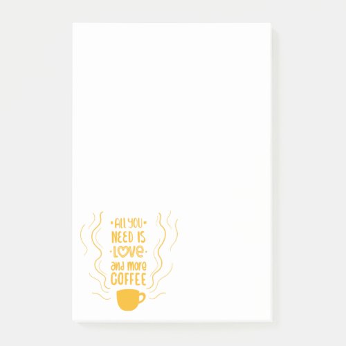 Funny Love  Coffee Lovers Saying Quote Post_it Notes