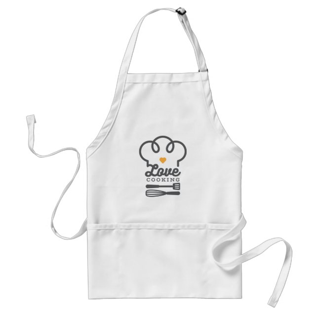 Funny Love Cooking Perfect Gift For Her Woman Adult Apron (Front)