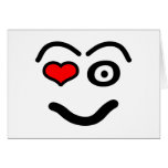 Funny love face card