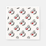 Funny love face napkin