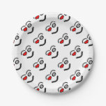 Funny love face paper plate