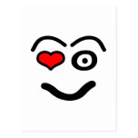 Funny love face postcard