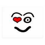 Funny love face postcard