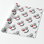Funny love face wrapping paper
