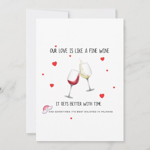 Funny Love Fine Wine Card
