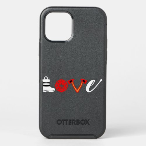 Funny Love Firefighter Fireman Boots Hose Axe Badg OtterBox Symmetry iPhone 12 Pro Case
