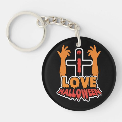 Funny Love Halloween Spooky Zombie Hands Keychain