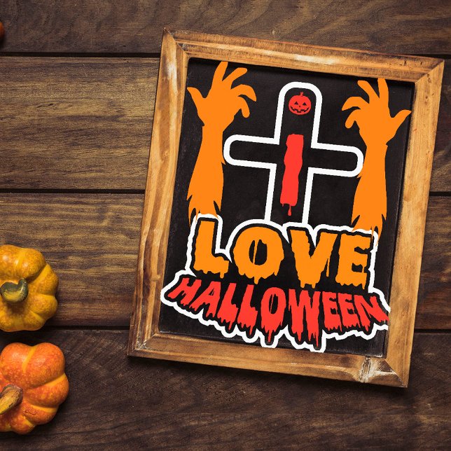 Funny Love Halloween Spooky Zombie Hands Poster (Creator Uploaded)