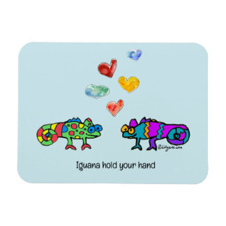 Funny Love Iguanas Cartoon Magnet