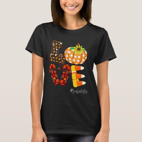 Funny Love jujulife Pumpkin Flip Flops juju Life H T_Shirt