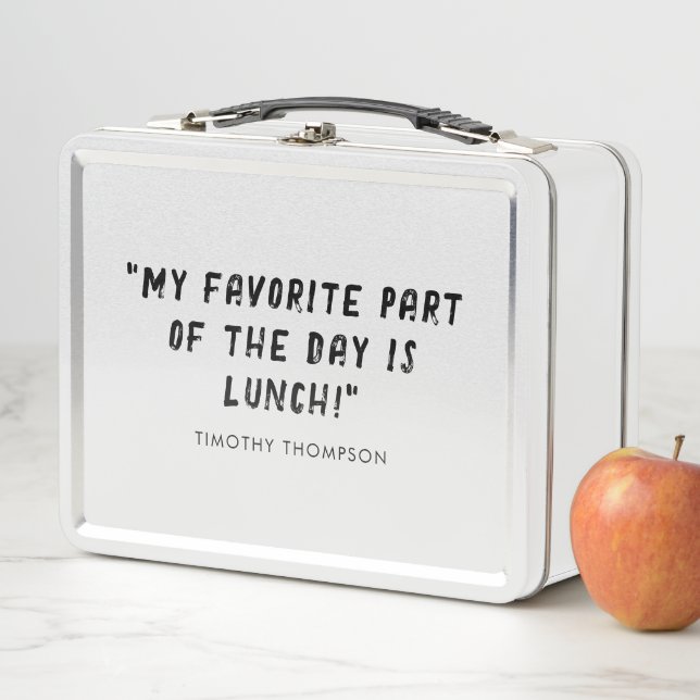 Funny Love Lunch Quote Metal Lunch Box (In Situ)