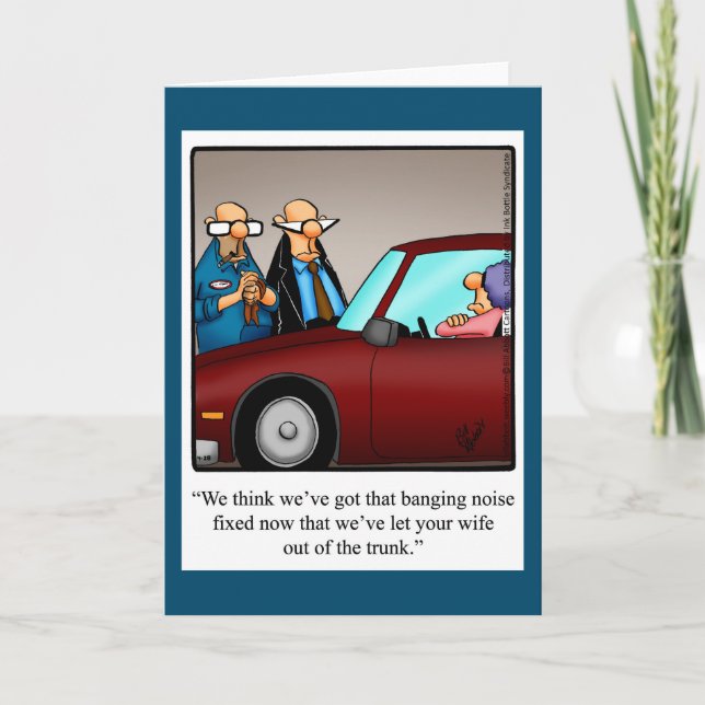 Funny Love & Marriage Humor Blank Greeting Card (Front)