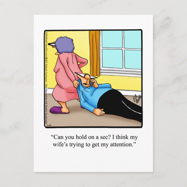 Funny Love & Marriage Humor Postcard (Front)
