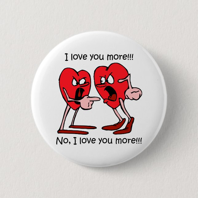 Funny love pinback button (Front)