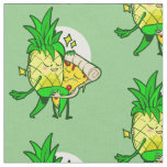 funny love pineapple pizza kawaii fabric