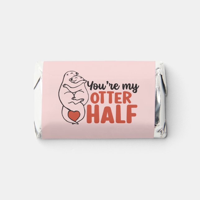 Funny Love Pun My Otter Half Valentine's Day Hershey's Miniatures (Front)