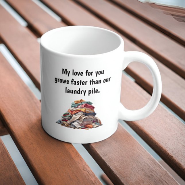 Funny Love Saying Laundry Pile Coffee Mug (Creator Uploaded)