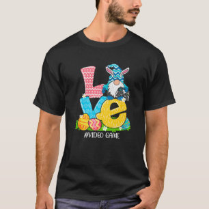 Funny Love Video Game Easter Gnome Egg Hunting Bas T-Shirt