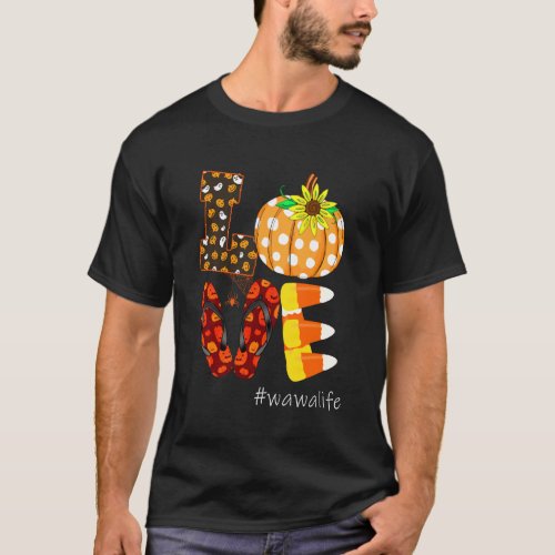 Funny Love Wawalife Pumpkin Flip Flops Wawa Life H T_Shirt