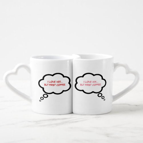 funny lovely thoughts about him  her coffee mug set