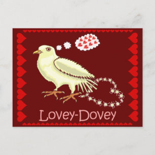 Funny Lovey-Dovey Valentine's Day Dove Holiday Postcard