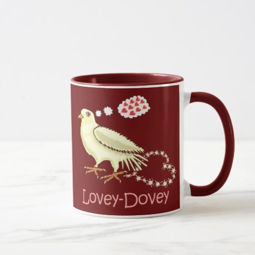 Funny Lovey_Dovey Valentines Day Dove Mug