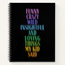 Funny Loving Things My Kid Said Colorful Notebook