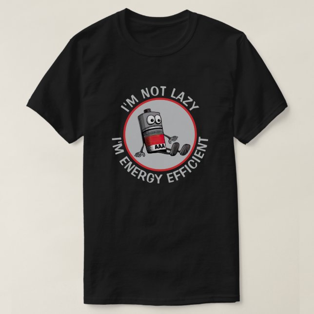 Funny Low Battery T-Shirt (Design Front)