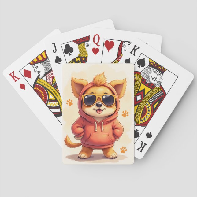 Funny Lowchen Kawaii Dog Poker Cards (Back)