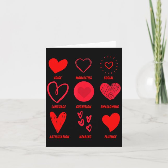 Funny Lsp Speech Language Pathologist Valentines  Card (Front)