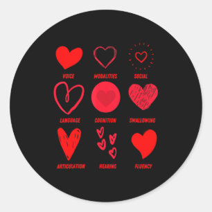 Funny Lsp Speech Language Pathologist Valentines Classic Round Sticker